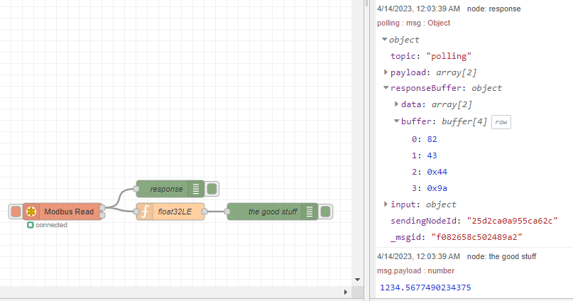 Using msg.responseBuffer.buffer to retrieve each octet Using msg.responseBuffer.buffer to retrieve each octet
